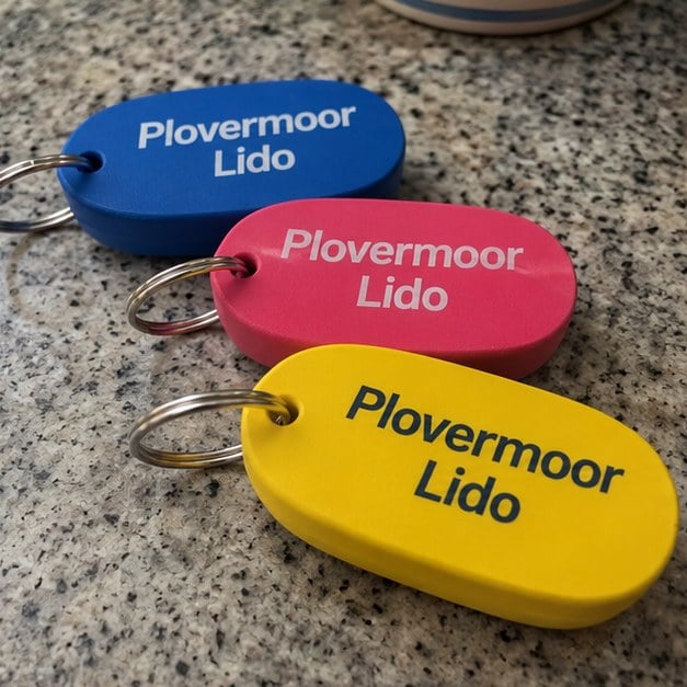 Custom floating keychains — customer photo
