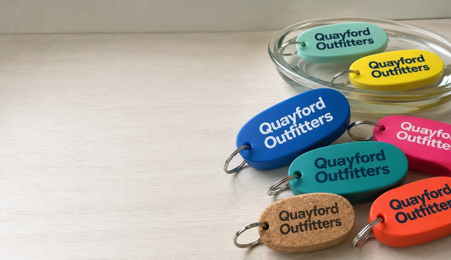 Custom printed floating keychains with logo