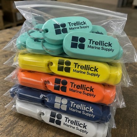 Customized floating keychains for outdoor retail and distribution