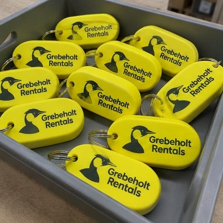 Customized floating keychains for waterparks, lidos and lakeside camps