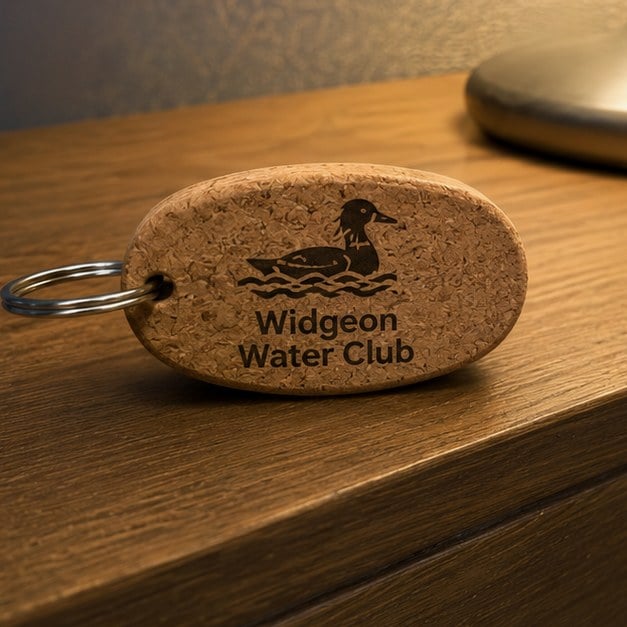 Floating keychains with logo — customer photo